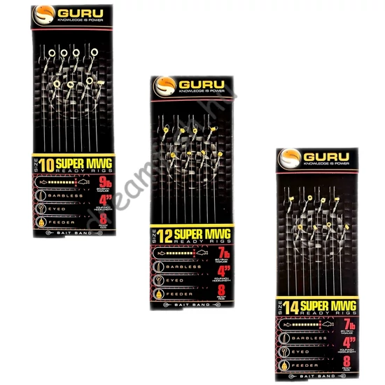 Guru 2022 Super MWG Bait Bands 4ft / Előkötött szilikonkarikás feeder horog
