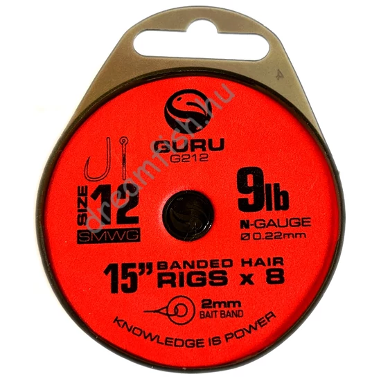 Guru SMWG-12 Bait Bands Ready Rig 15col/9lb-0,22mm / Előkötött Horog