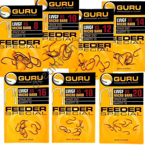 Guru Feeder Special LWGF-XS Micro Barb / Mikroszakállas Lapkás Horog