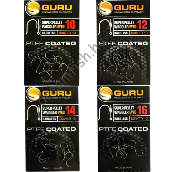 Guru Super Pellet Waggler Hook (Barbless/Eyed) / Füles szakáll nélküli horog