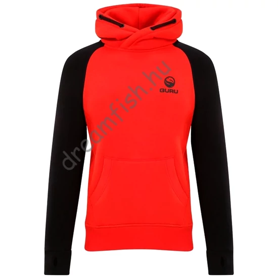 Guru Hoodie Red-Black / Kapucnis Pulóver