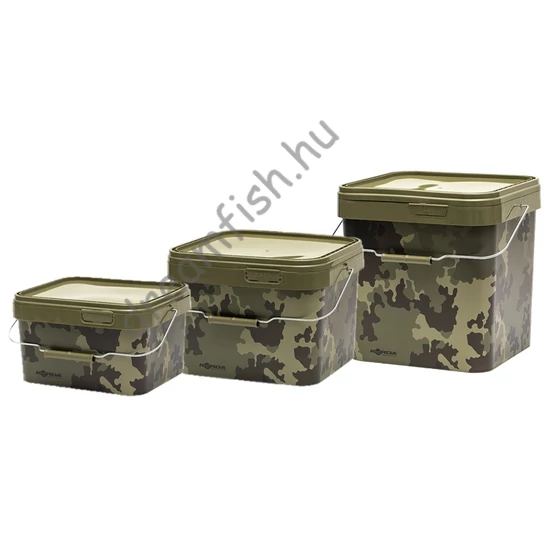 Korda Compac Bucket / Camo mintás vödör fedéllel