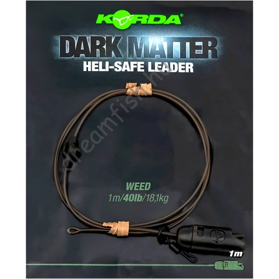Korda Dark Matter Leader Heli Safe Weed 40lb / 1m