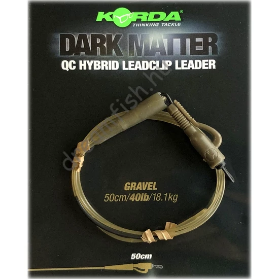 Korda Dark Matter QC Hybrid Leadclip Leader - 50cm Gravel