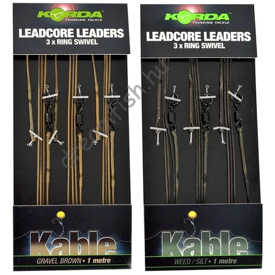 Korda Leadcore Leader Ring Swivel Leadcore / Ólombetétes zsinór forgóval