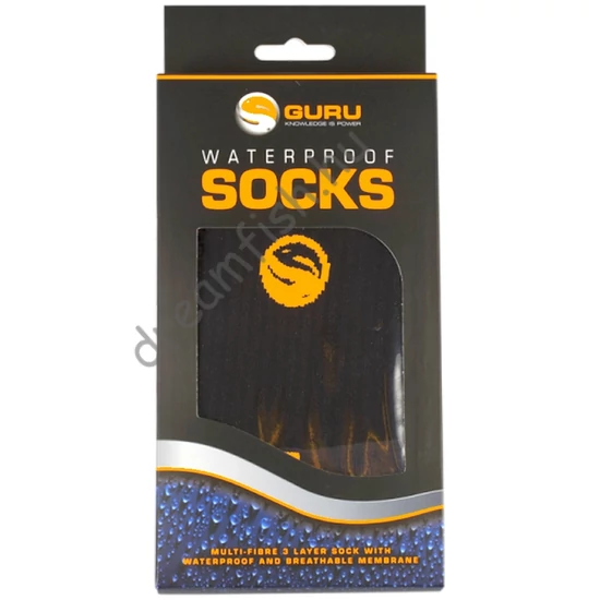 Guru Black Waterproof Socks / Vízálló légáteresztő zokni