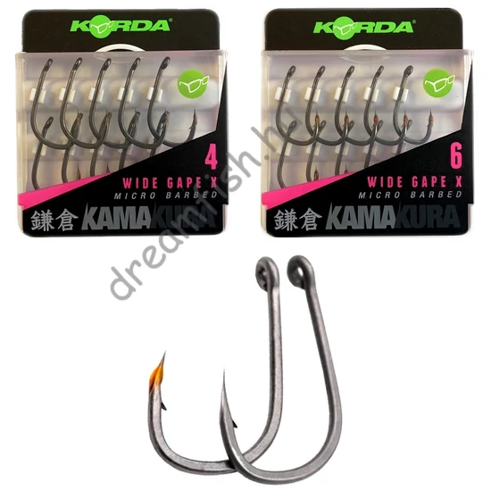 Korda Kamakura Wide Gape X Hook / Mikroszakállas horog