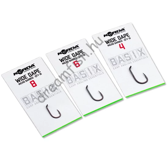 Korda Basix Wide Gape Micro Barbed / Füles mikroszakállas horog