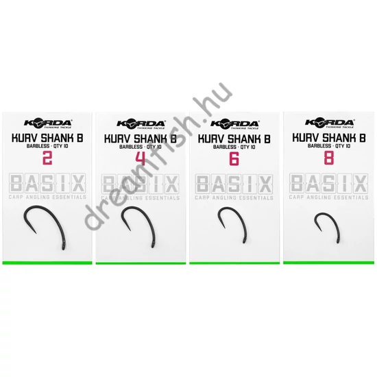 Korda Basix Kurv Barbless / Füles szakáll nélküli horog