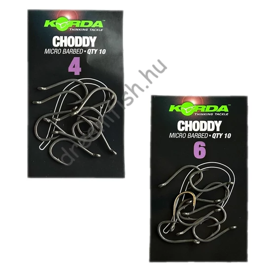 Korda Choddy Hook Micro Barbed / Mikroszakállas pontyozó horog