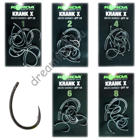 Korda Krank X Micro Barbed / Mikroszakállas pontyozó horog