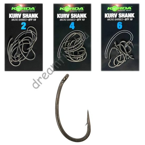 Korda Kurv Shank Micro Barbed / Mikroszakállas Horog