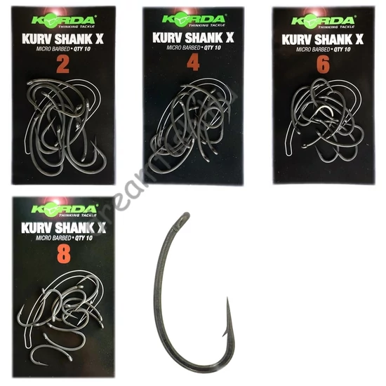 Korda Kurv Shank X Micro Barbed / Mikroszakállas Horog