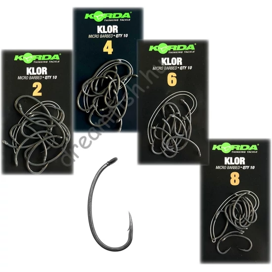 Korda Klor Hook Micro Barbed / Mikroszakállas pontyozó horog