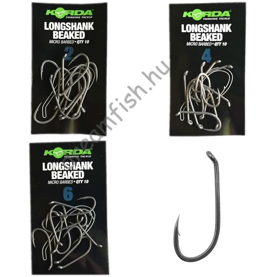 Korda Longshank Beaked - Barbed / Mikro szakállas pontyozó horog