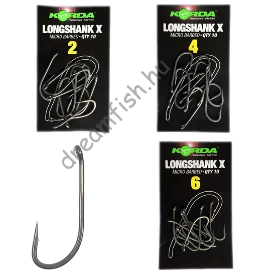 Korda Long Shank X / Mikro szakállas horog