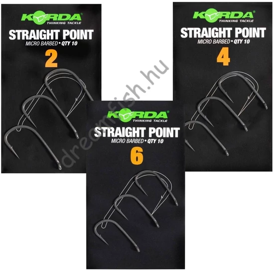 Korda Straight Point - Micro Barbed / Mikroszakállas pontyozó horog
