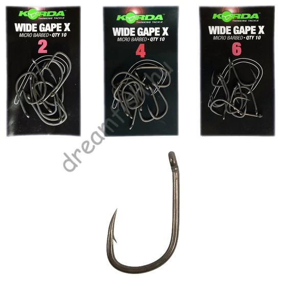 Korda Wide Gape X Micro Barbed / Mikroszakállas horog