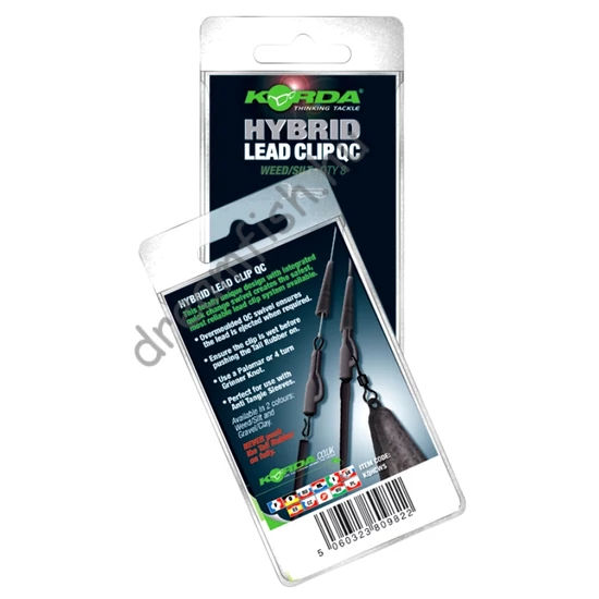 Korda Hybrid Lead Clip QC Weed-Silt / Ólomklipsz gyorscserélő forgóval