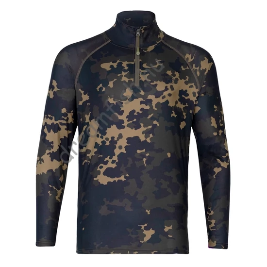 Korda Kool UPF Zip Jersey Dark Kamo / UV szűrős hosszú ujjú felső
