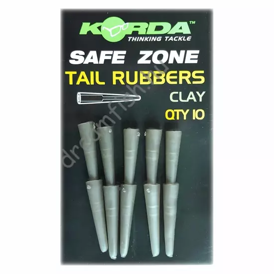 Korda Safe Zone Tail Rubbers - Clay / Gumiharang