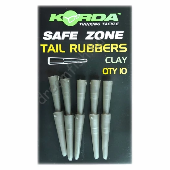 Korda Safe Zone Tail Rubbers - Clay / Gumiharang