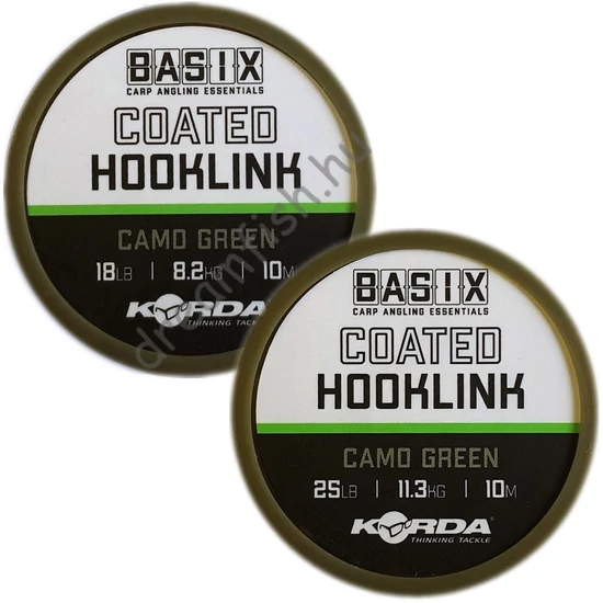 Korda Basix Coated Hooklink 10m / Bevonatos fonott előkezsinór