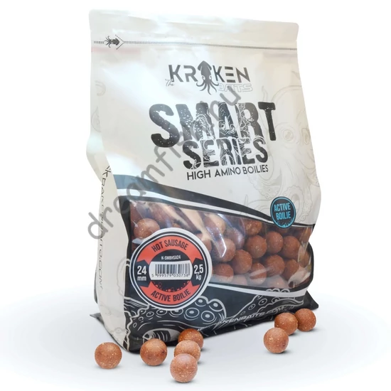 Kraken Baits Smart Series Hot Sausage - 2,5 kg / Active Boilie