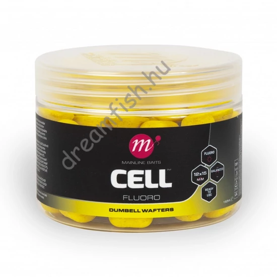 Mainline Cell Fluoro - 12 x 15mm - Yellow / Dumbell Wafters