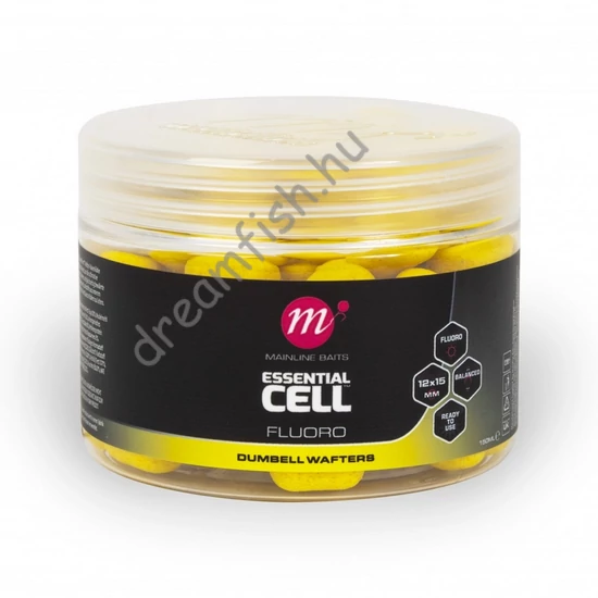 Mainline Essential Cell Fluoro - 12 x 15mm - Yellow / Dumbell Wafters