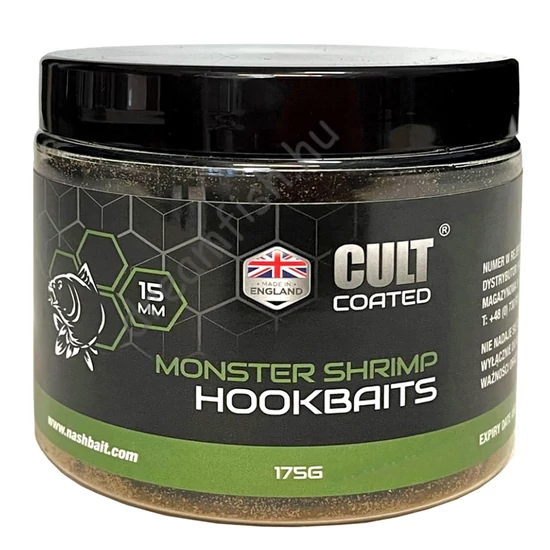 Nash Monster Shrimp Cult Coated Hookbaits - 15mm / Csalizó Bojli
