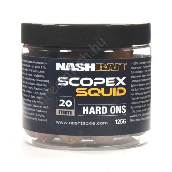 Nash Scopex Squid Hard Ons - 20 mm / Csalizó bojli