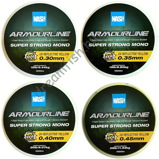 Nash Armourline Super Strong Mono - Yellow / UV Sárga Monofil Főzsinór