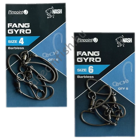 Nash Pinpoint Fang Gyro - Barbless / Horog Karikás Mikroforgóval