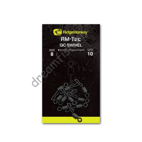 RidgeMonkey RM-Tec Quick Change Swivel 8 / Gyorskapcsos forgó
