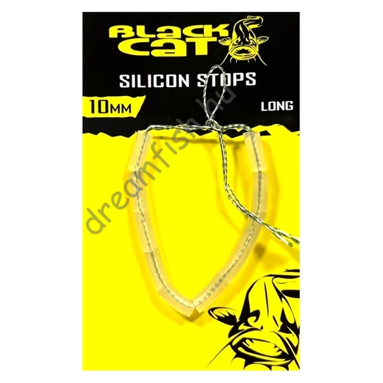 Black Cat Silicon Stops Long 10db 10mm / Szilikon stopper