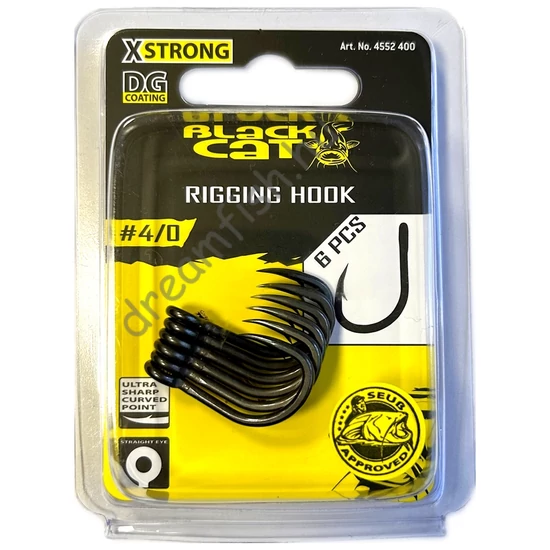Black Cat Rigging Hook #4/0 / Harcsázó Horog