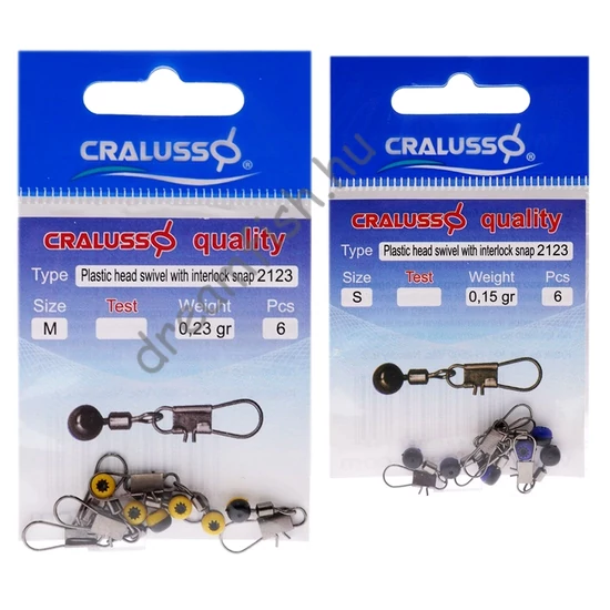 Cralusso Plastic Head Swivel With Interlock Snap / Gyöngyös csúszó úszórögzítő