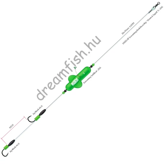 MadCat Screaming Profi River Rig Worm & Squid - Small / Harcsázó szerelék
