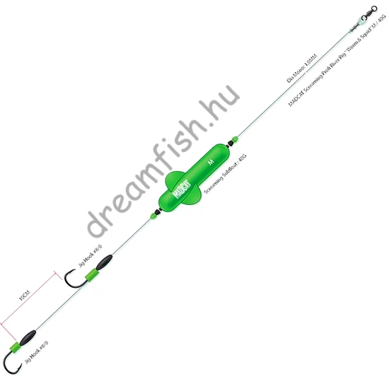 MadCat Screaming Profi River Rig Worm & Squid - Medium / Harcsázó szerelék