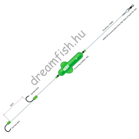 MadCat Screaming Basic River Rig Worm & Squid - Medium / Harcsázó szerelék