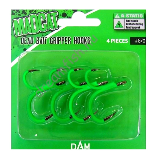 MadCat A-STATIC Dead Bait Gripper Hooks #8/0 / Harcsázó horog