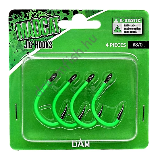 MadCat A-Static Jig Hook # 8/0 / Harcsázó horog