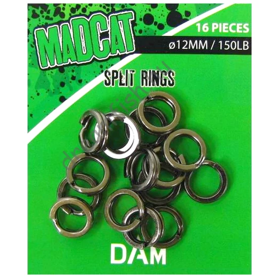 MadCat Split Rings - 12mm / Kulcskarika harcsázáshoz