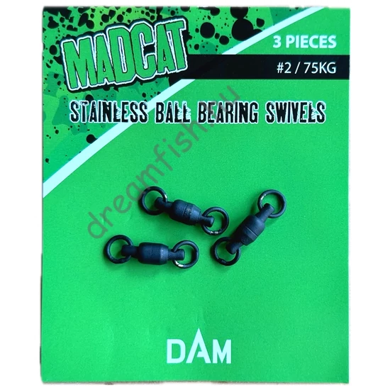 MadCat Stainless Ball Bearing Swivels #2 - 75kg / Csapágyas forgó