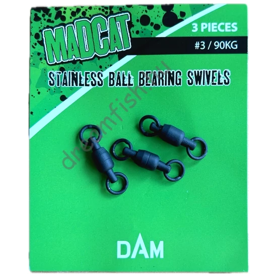 MadCat Stainless Ball Bearing Swivels #3 - 90kg / Csapágyas forgó