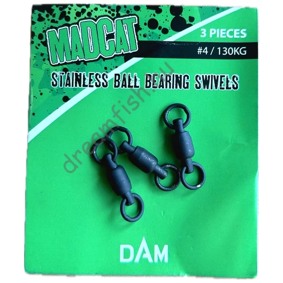 MadCat Stainless Ball Bearing Swivels #4 - 130kg / Csapágyas forgó