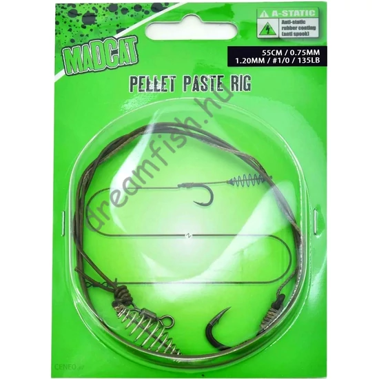 MadCat Pellet Paste Rig 55cm 0.75mm/1.20mm #1/0 / Harcsázó szerelék