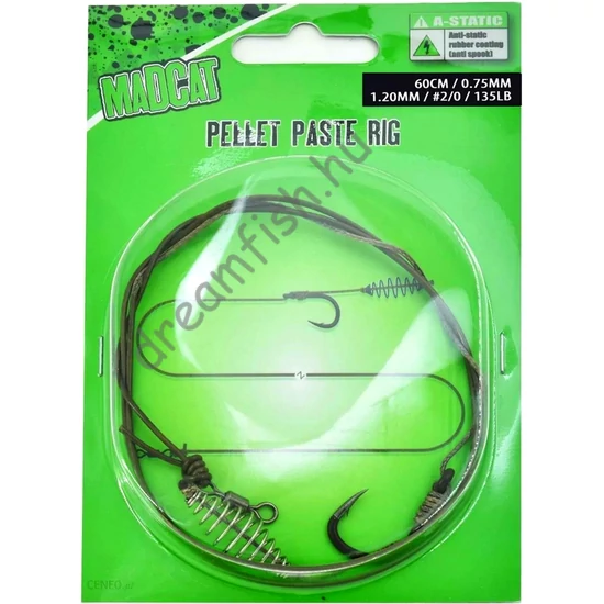 MadCat Pellet Paste Rig 60cm 0.75mm/1.20mm #2/0 / Harcsázó szerelék