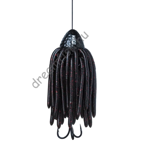 MadCat Worms Teaser 100g 2/0 Black / Kuttyogató műcsali